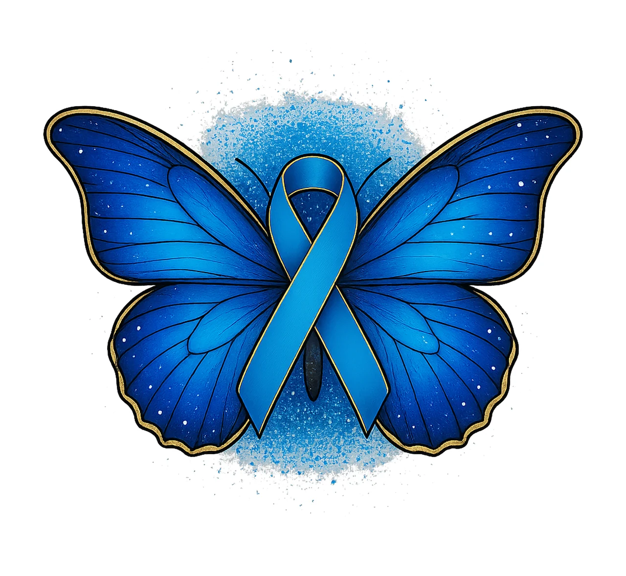 Betterfly Diabetes Awarenes Diabetes Awareness Blue Ribbon