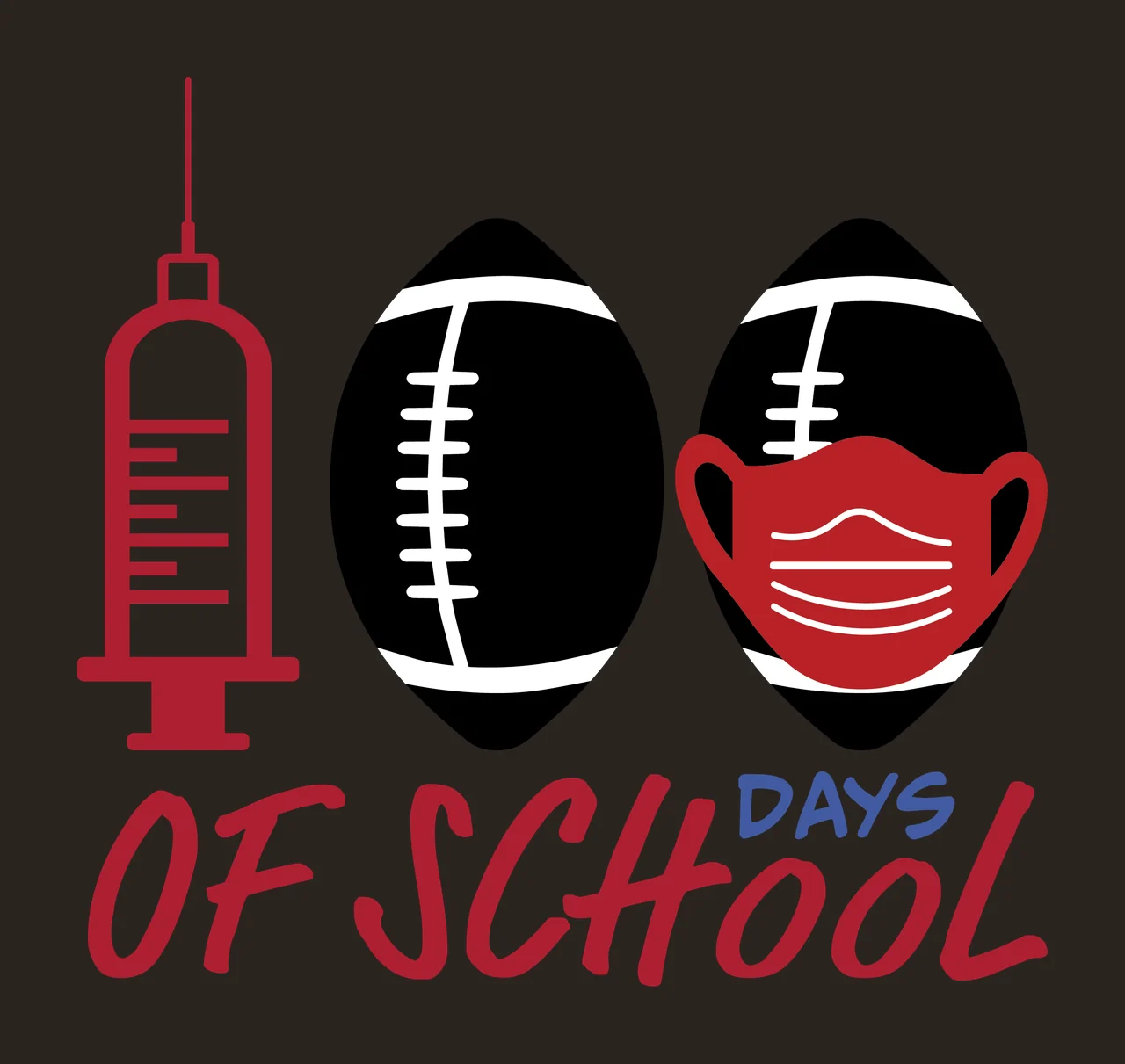 100 Days Of School Text Elements syringe circles typography contrast preview thumbnail