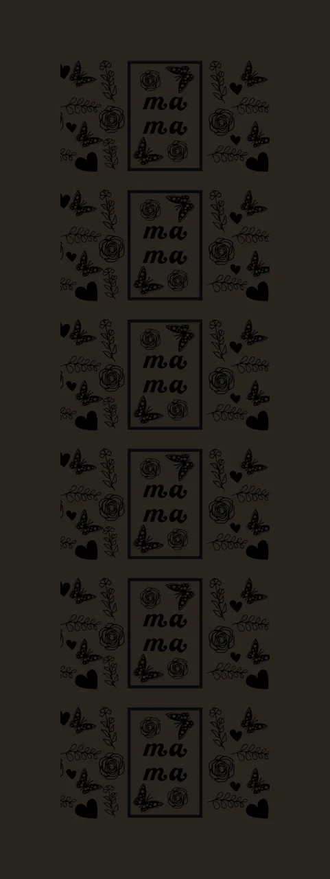 Mama Floral Butterfly Frame Pattern Design Frames and motifs contrast preview thumbnail