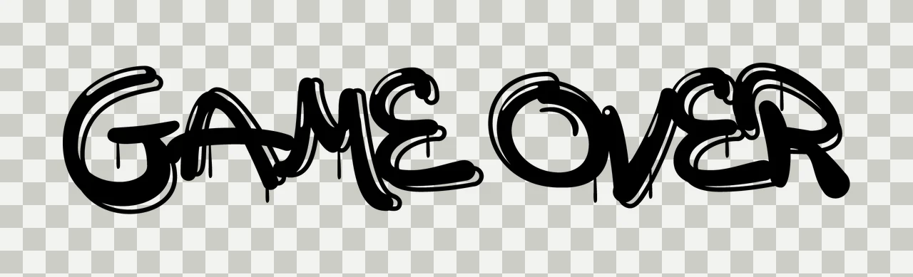 Can Glass Wrap Game Over Graffiti Text transparency and detail preview thumbnail