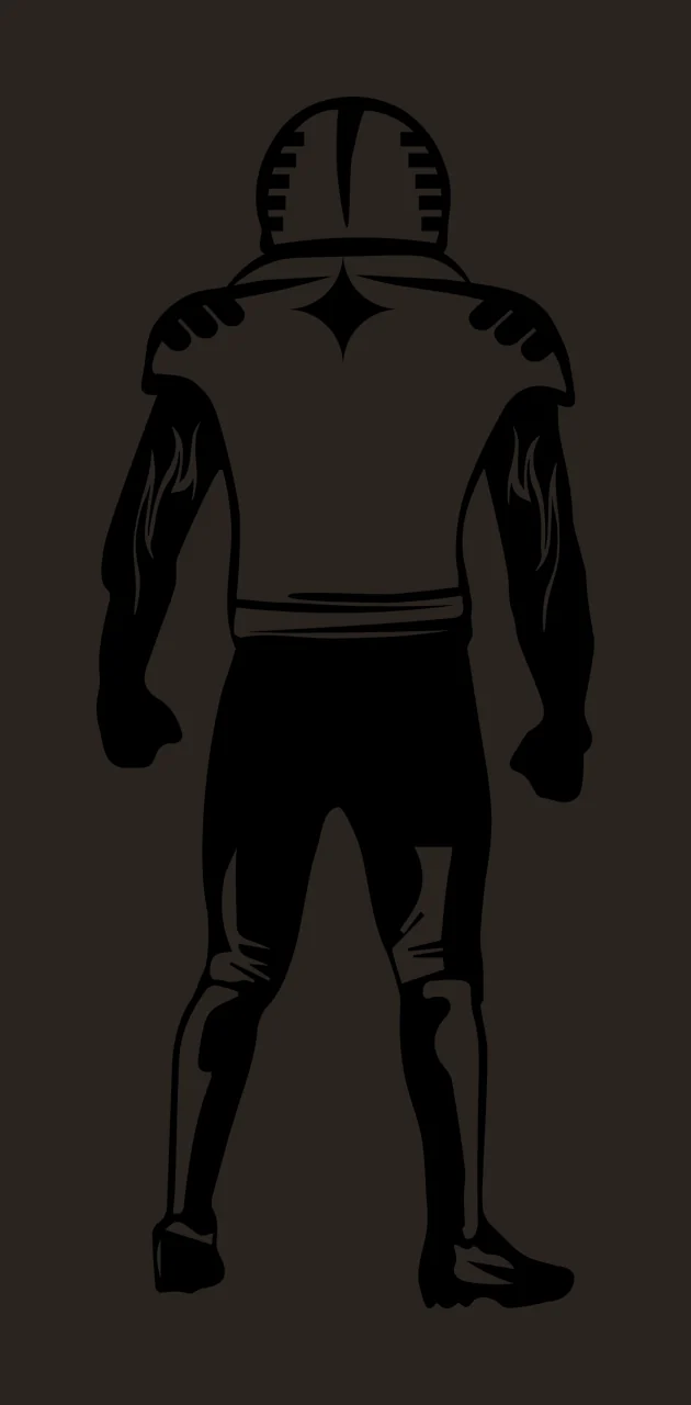 Back View Of Football Player contrast preview thumbnail