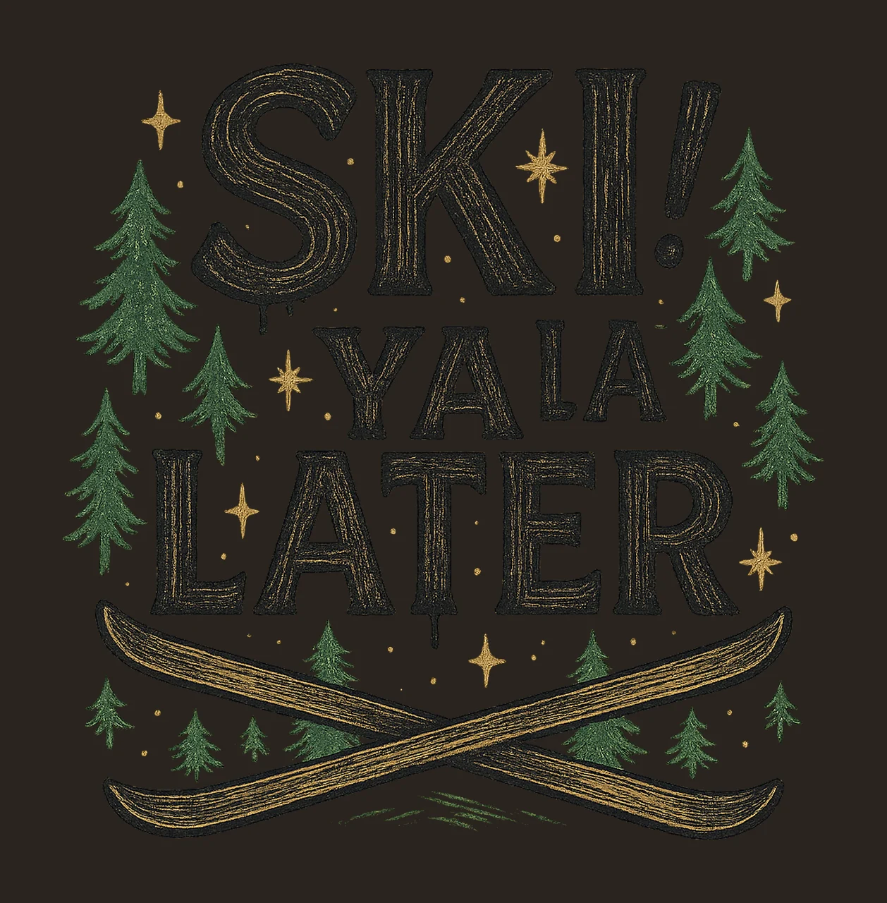 Ski Ya Later Winter Shirt Design Snow Sports Sublimation contrast preview thumbnail
