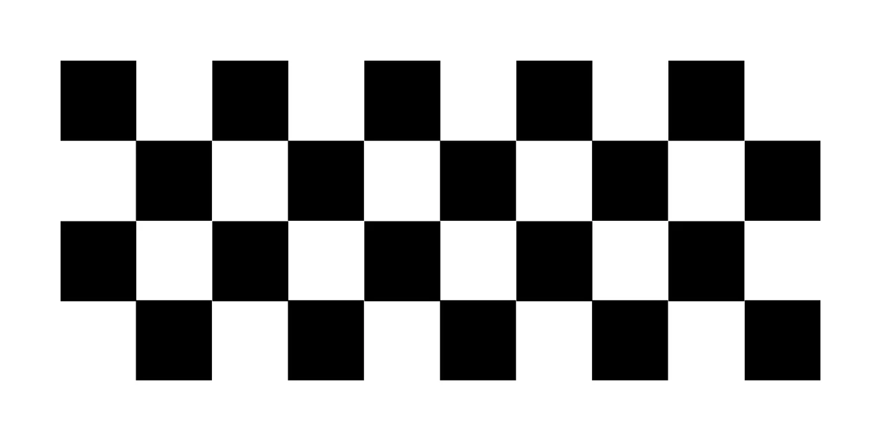 Can Glass Wrap Black And White Checkered Pattern tiled square