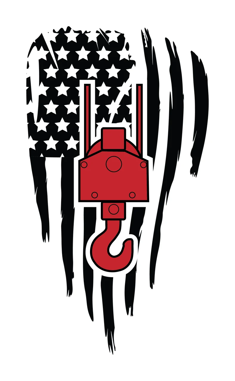Flag Usa Hook Silhouette Graphic and Combining stars stripes