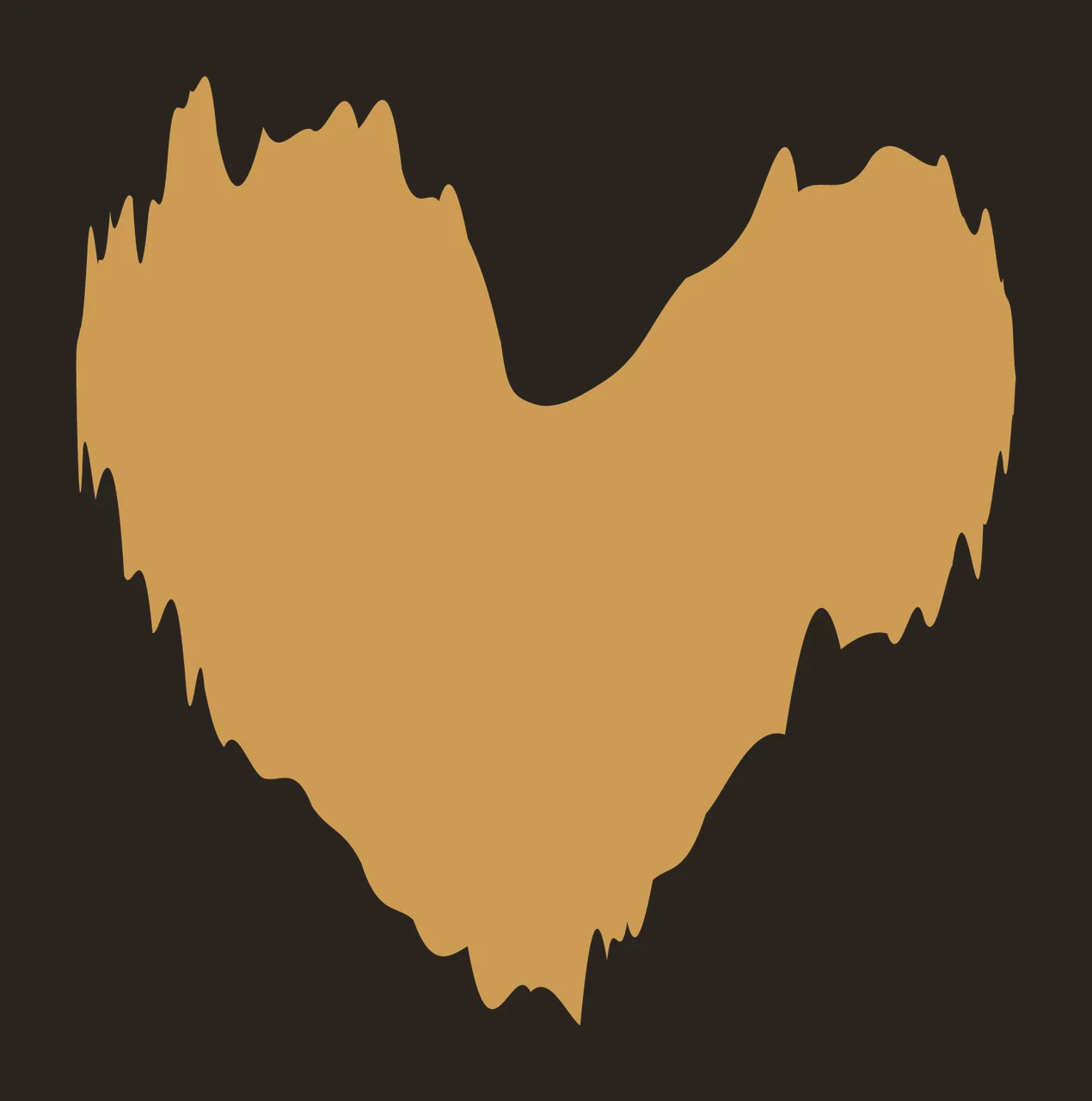 Brush Black Heart With Distressed Edges rough brushed love contrast preview thumbnail