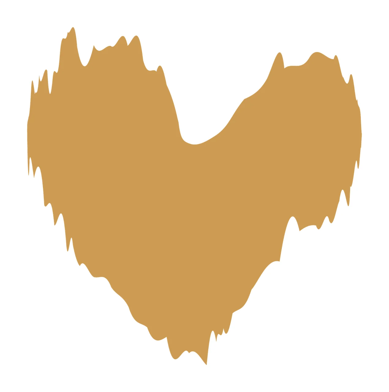Brush Black Heart With Distressed Edges rough brushed love