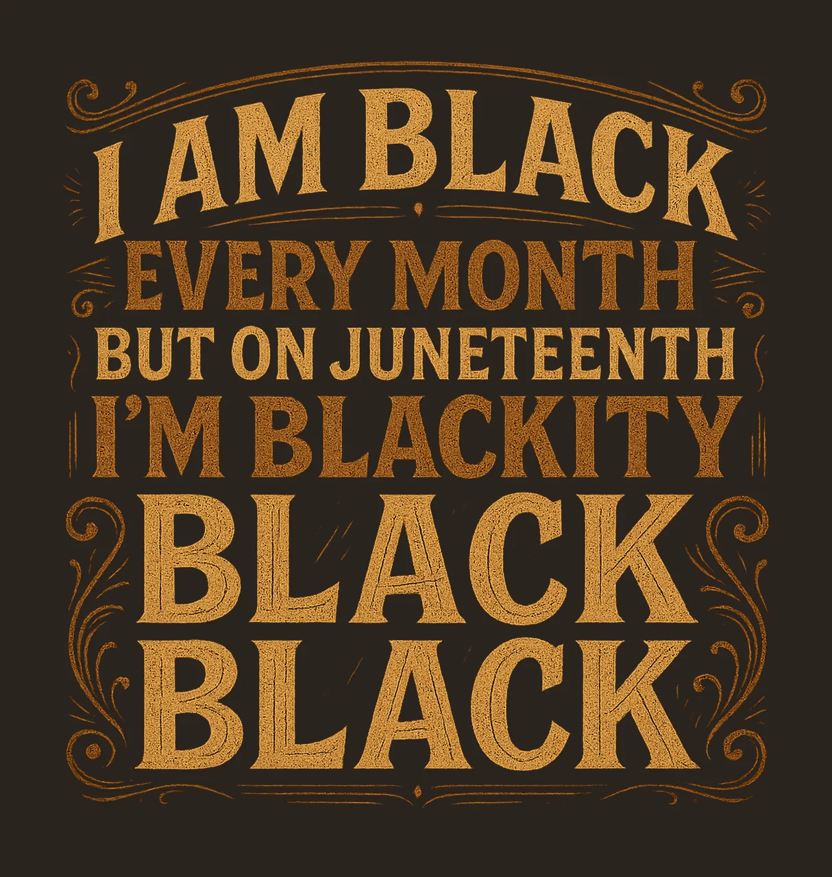 Am Black Every Month Juneteenth Blackity Black Design contrast preview thumbnail