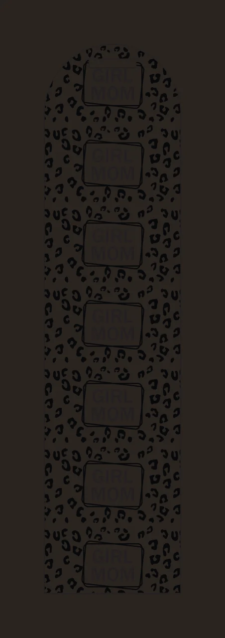 Girl Mom Tags With Leopard Print patterned graphic black white contrast preview thumbnail