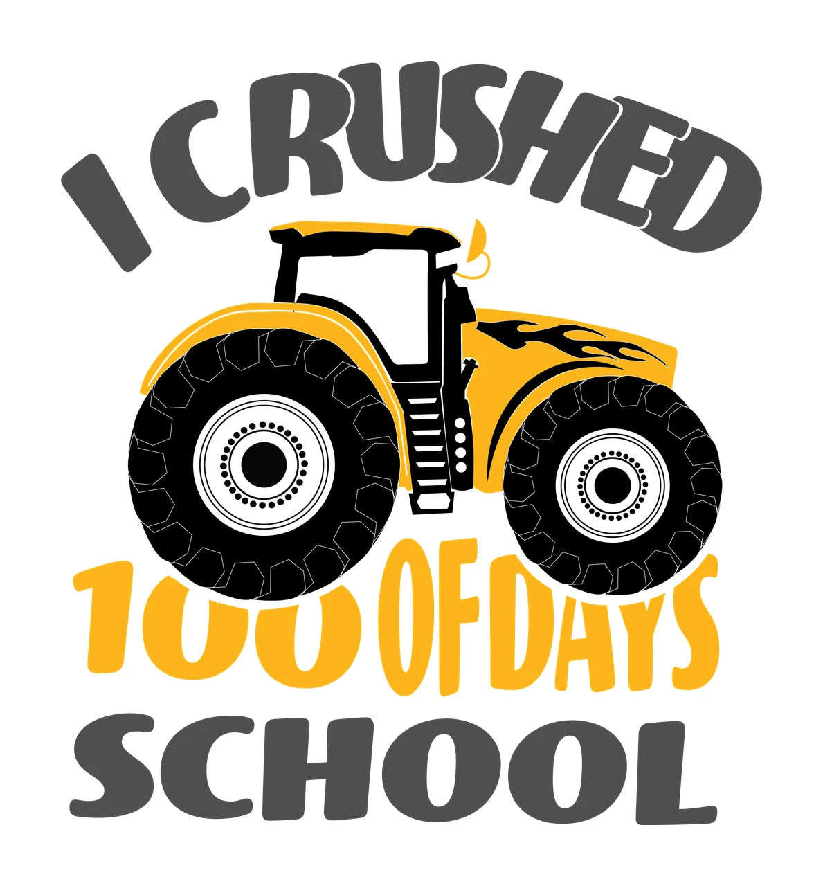 Of School Tractor display black white empty transportation