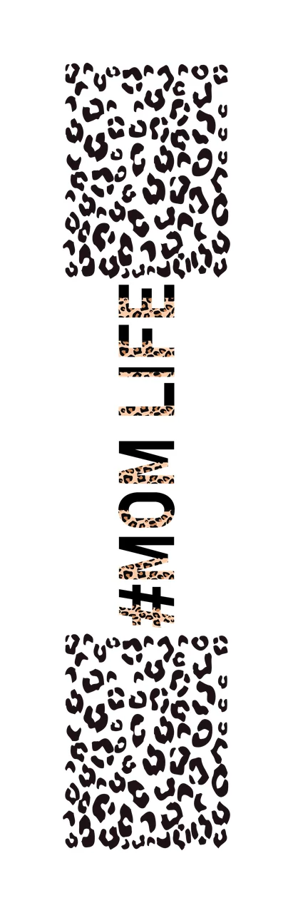 Mom Leopard Mom Life Text With Pattern presenting print hashtag