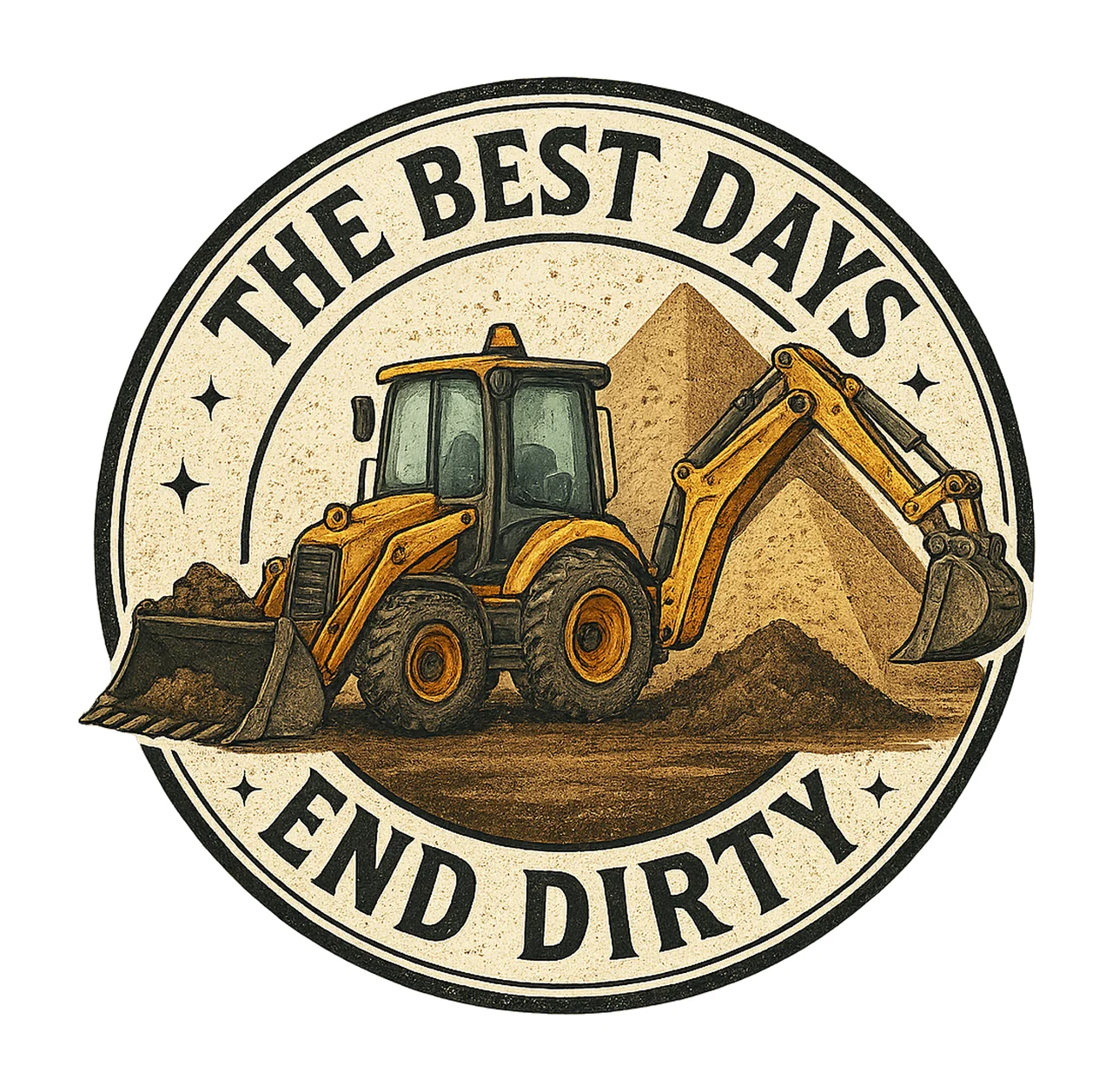 Best Days End Dirty Dirt Boy Sublimation Construction Kids