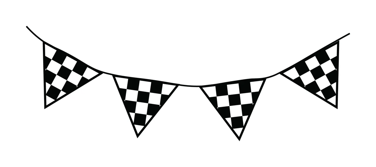 Can Glass Wrap Black And White Checkered Bunting