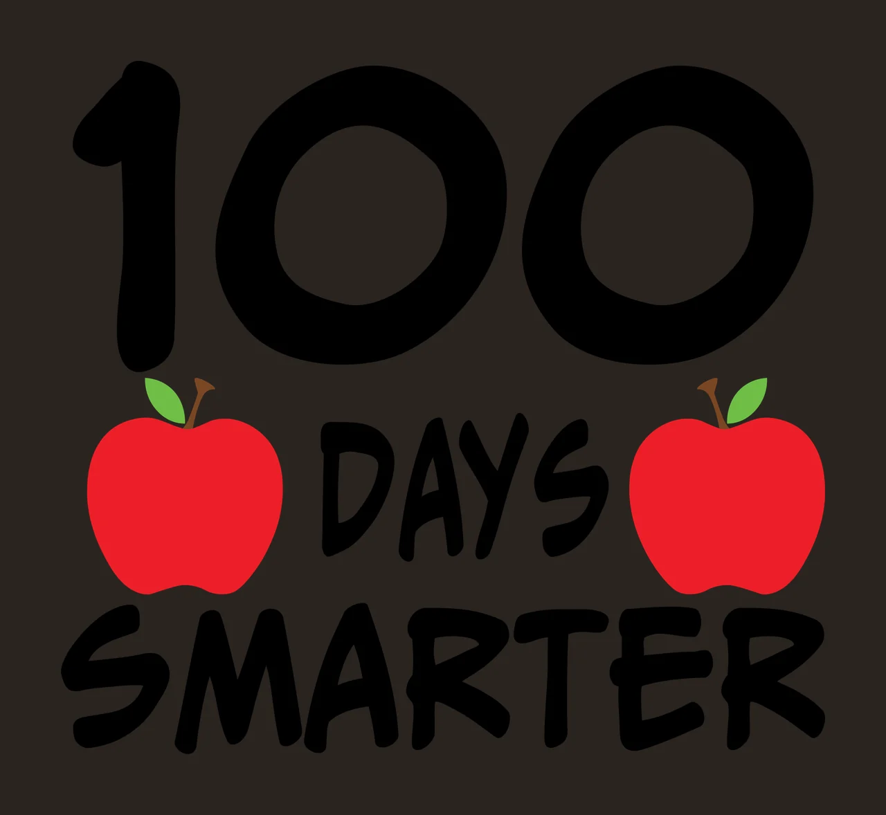 100 Days Smarter With Apple Icons typography apples black white contrast preview thumbnail