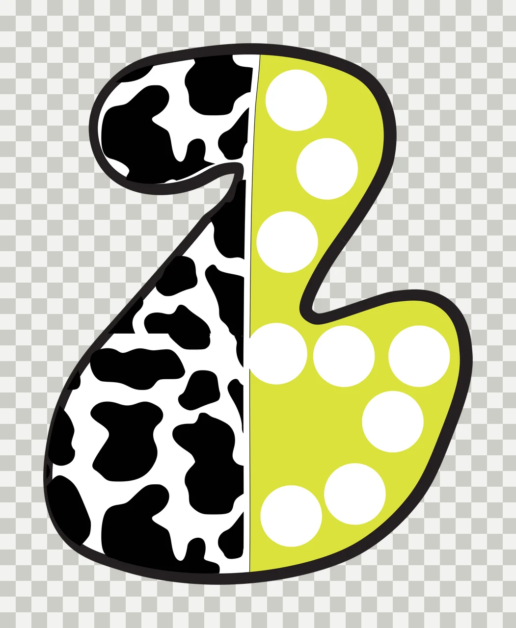 Half Cow Bright Font Dalmatian Race Doodle Leopard Character 19 racing transparency and detail preview thumbnail
