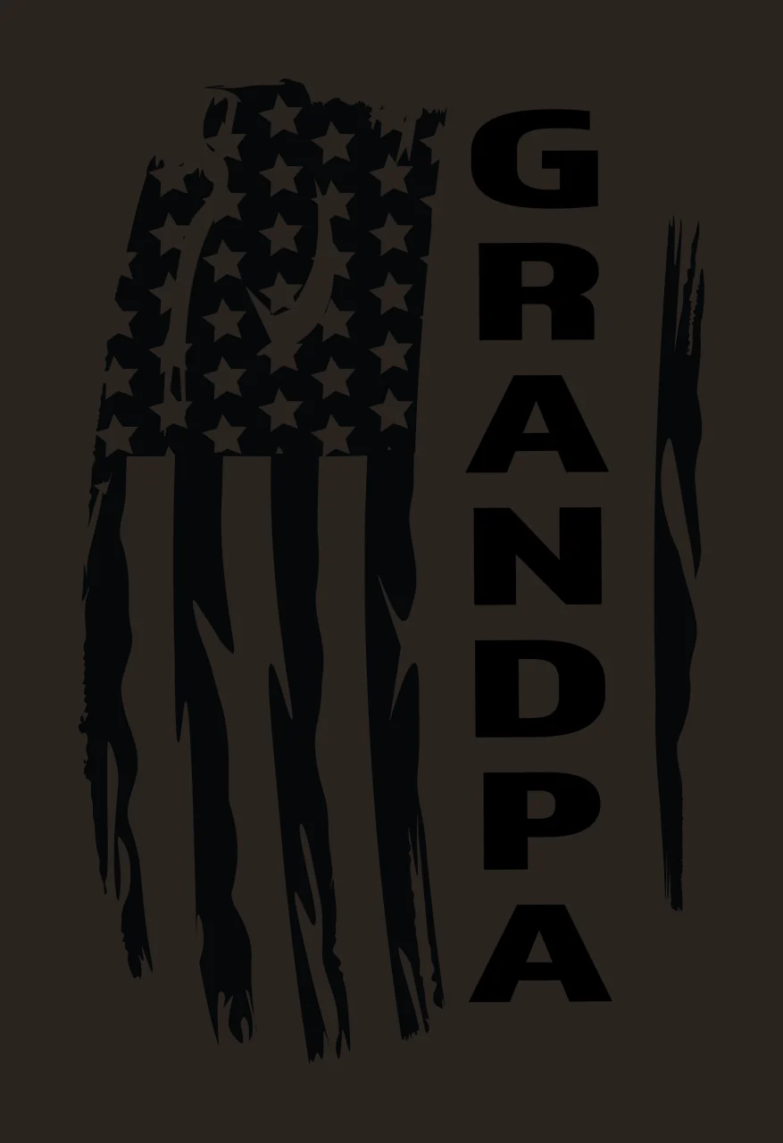 Grandpa Flag Vertical Distressed Graphic With The Word displaying text contrast preview thumbnail