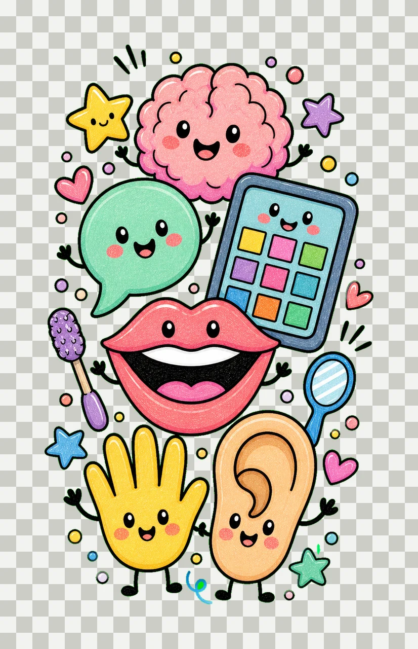 Speech Therapy Cute SLP Doodles Sublimation Hand Sign transparency and detail preview thumbnail