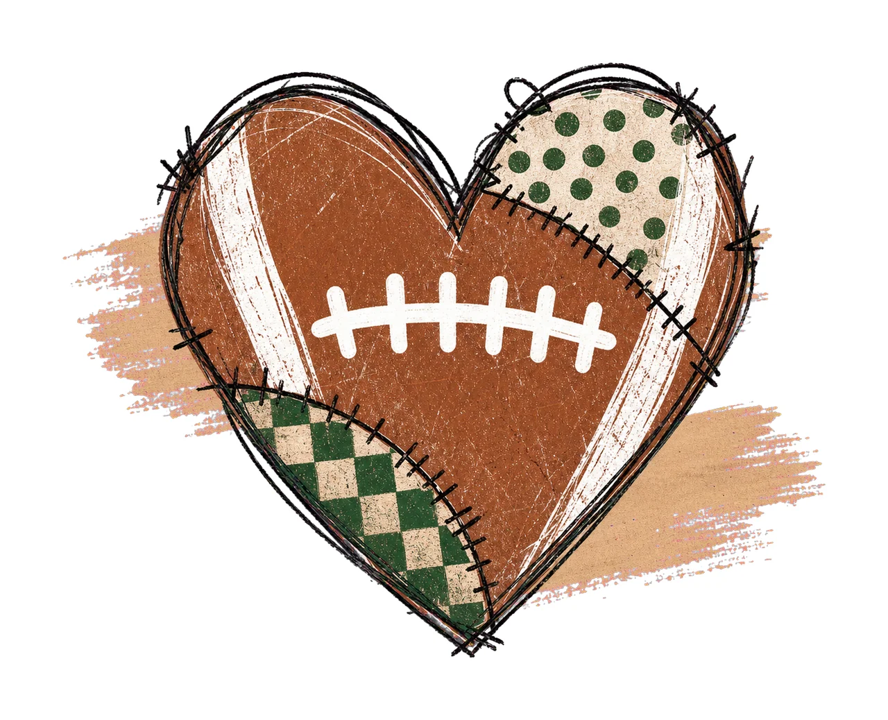 Custom Football Friday Nights Football Heart Variation C