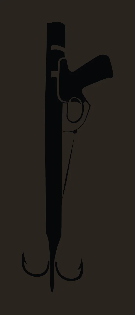 Can Glass Wrap Black And White Fishing Harpoon contrast preview thumbnail