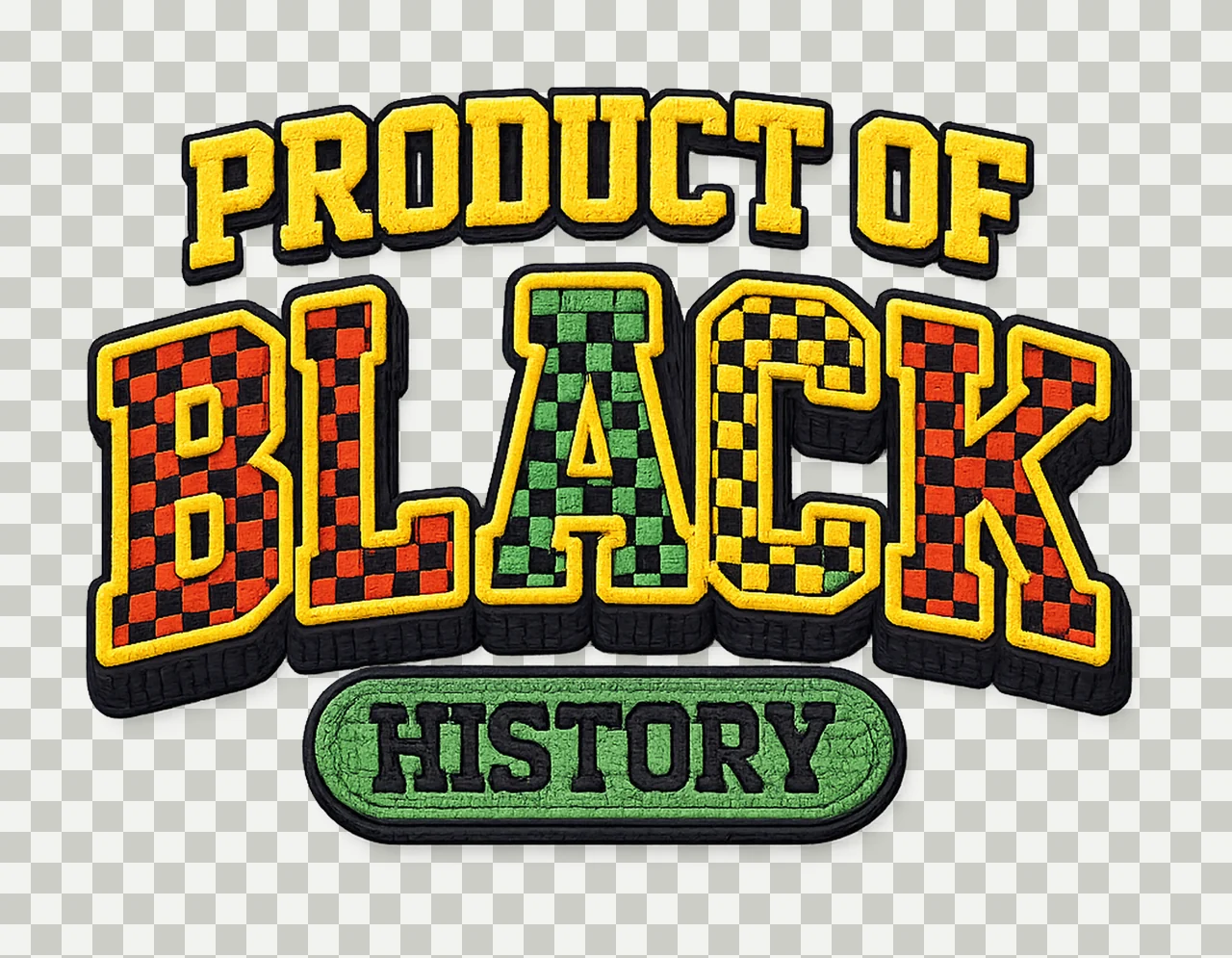Product Of Black History Faux Yarn Design Black Excellence transparency and detail preview thumbnail