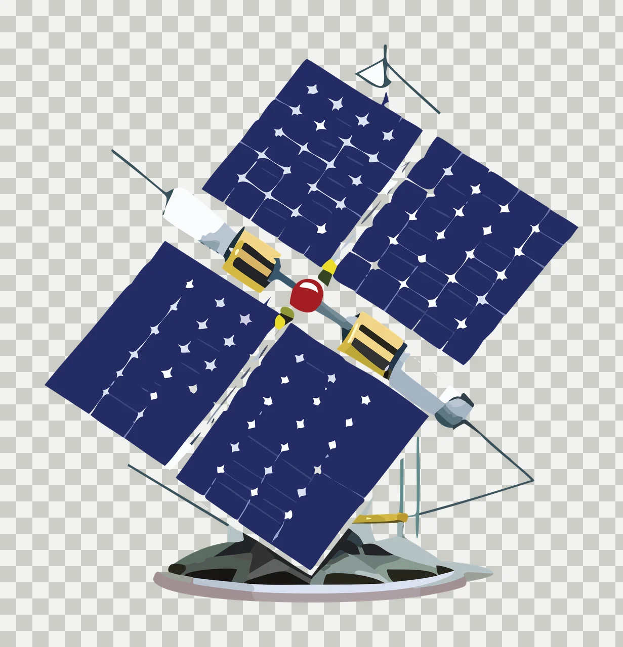 Solar Panel Array Structural Silhouette panels frame base black transparency and detail preview thumbnail