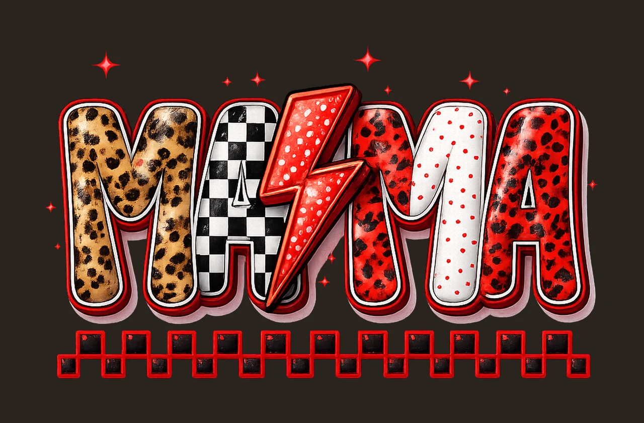 Mama Leopard Print Design Trendy Varsity Mama Sublimation contrast preview thumbnail