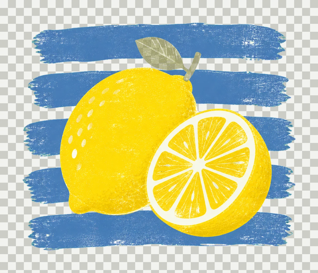 Lemon Stripes Trendy Summer Design sublimation Variation D transparency and detail preview thumbnail