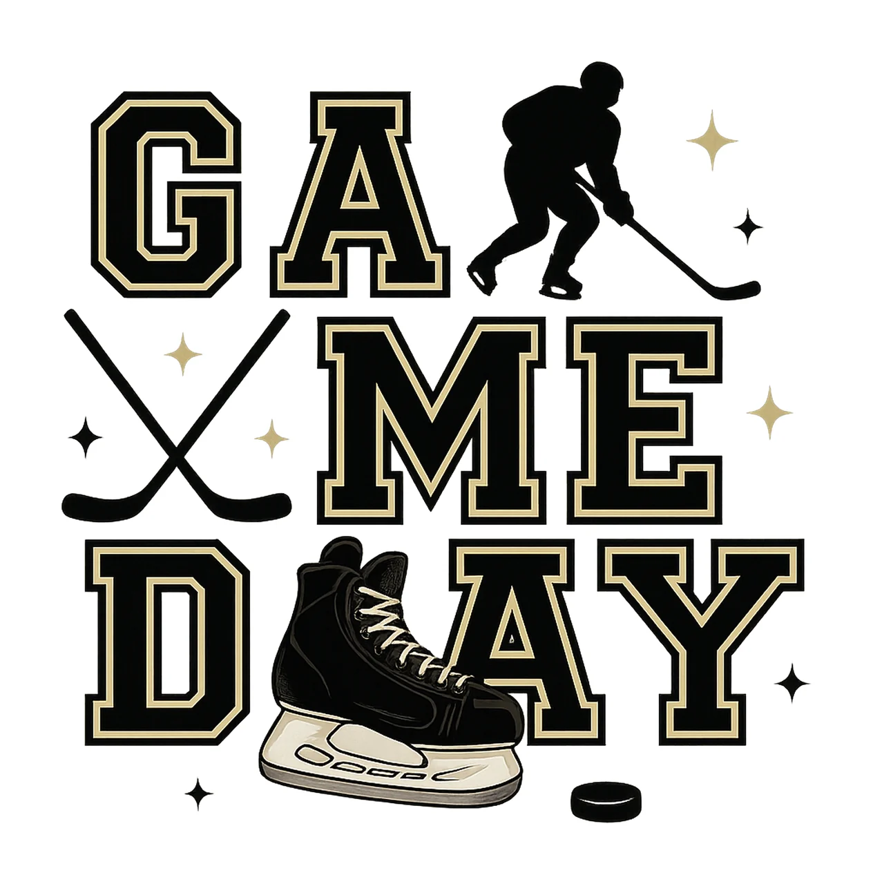 Hockey Game Day Sublimation Design Ice Hockey Artwork Sports