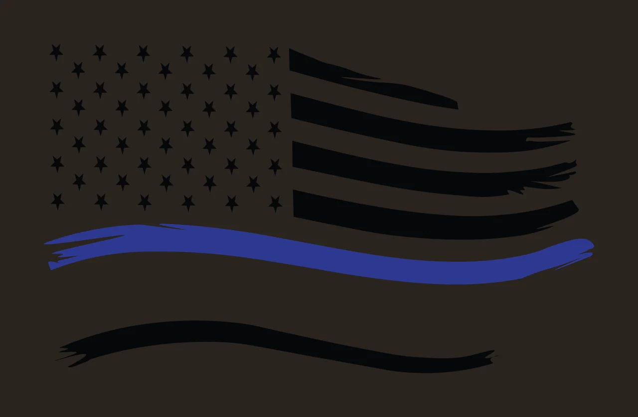 Flag Horizontal Pattern With Stars And Wavy Black stripes lines contrast preview thumbnail