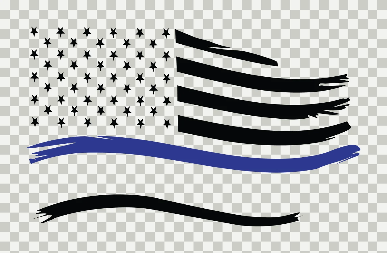 Flag Horizontal Pattern With Stars And Wavy Black stripes lines transparency and detail preview thumbnail