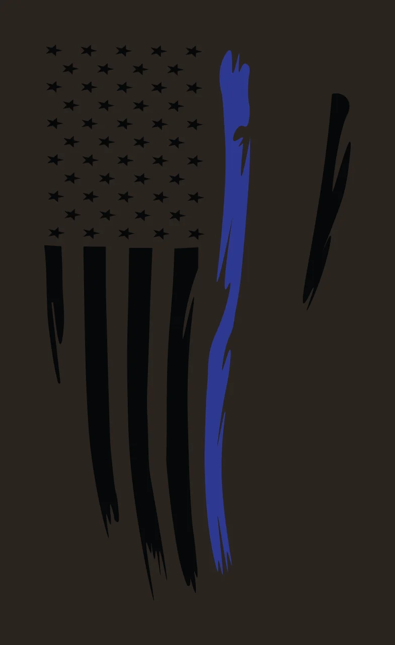 Flag Vertical Graphic With Uneven Brush Stroke Stripes stars contrast preview thumbnail