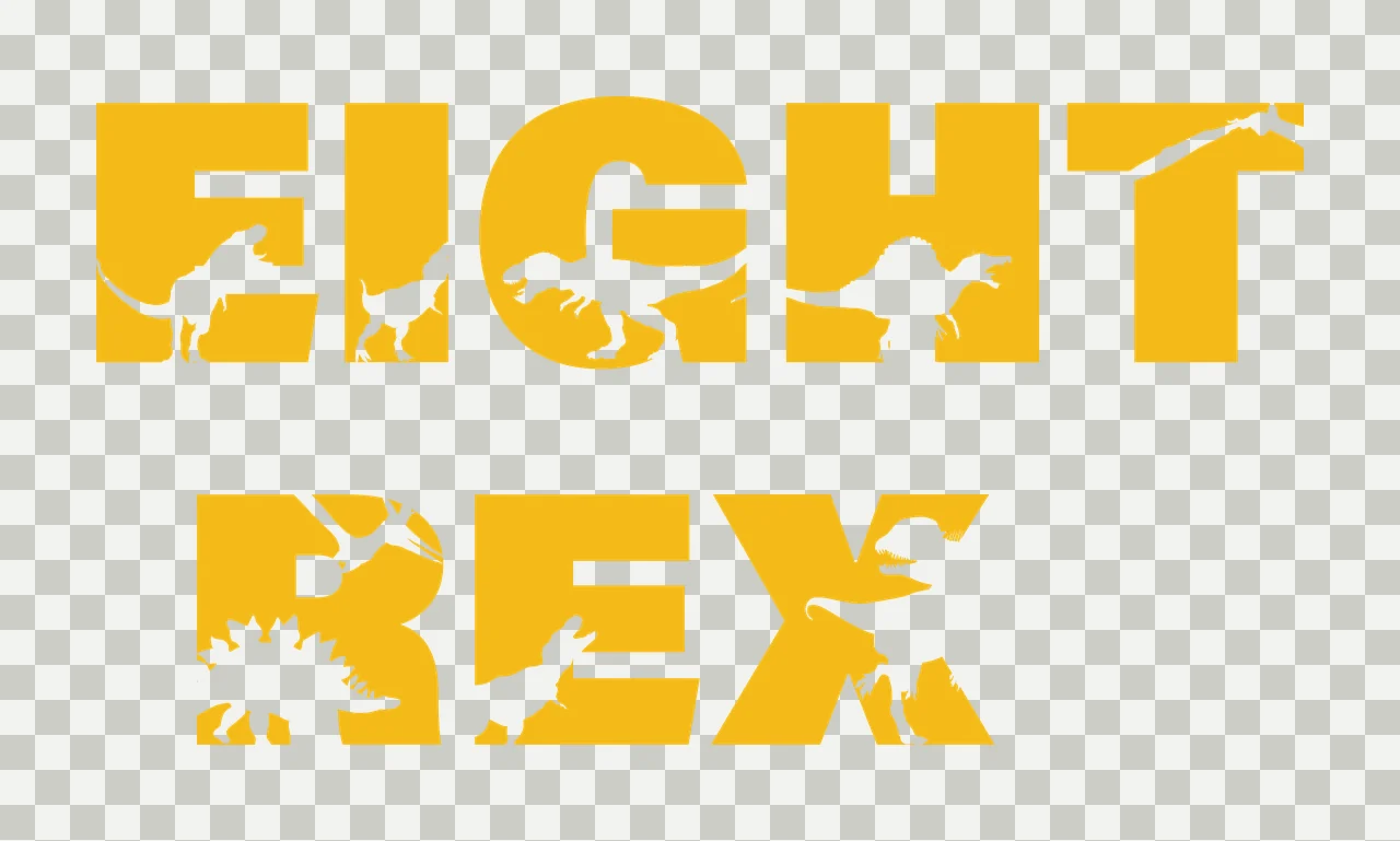Dinosaur Eight Rex Text With Silhouettes silhouette letters transparency and detail preview thumbnail