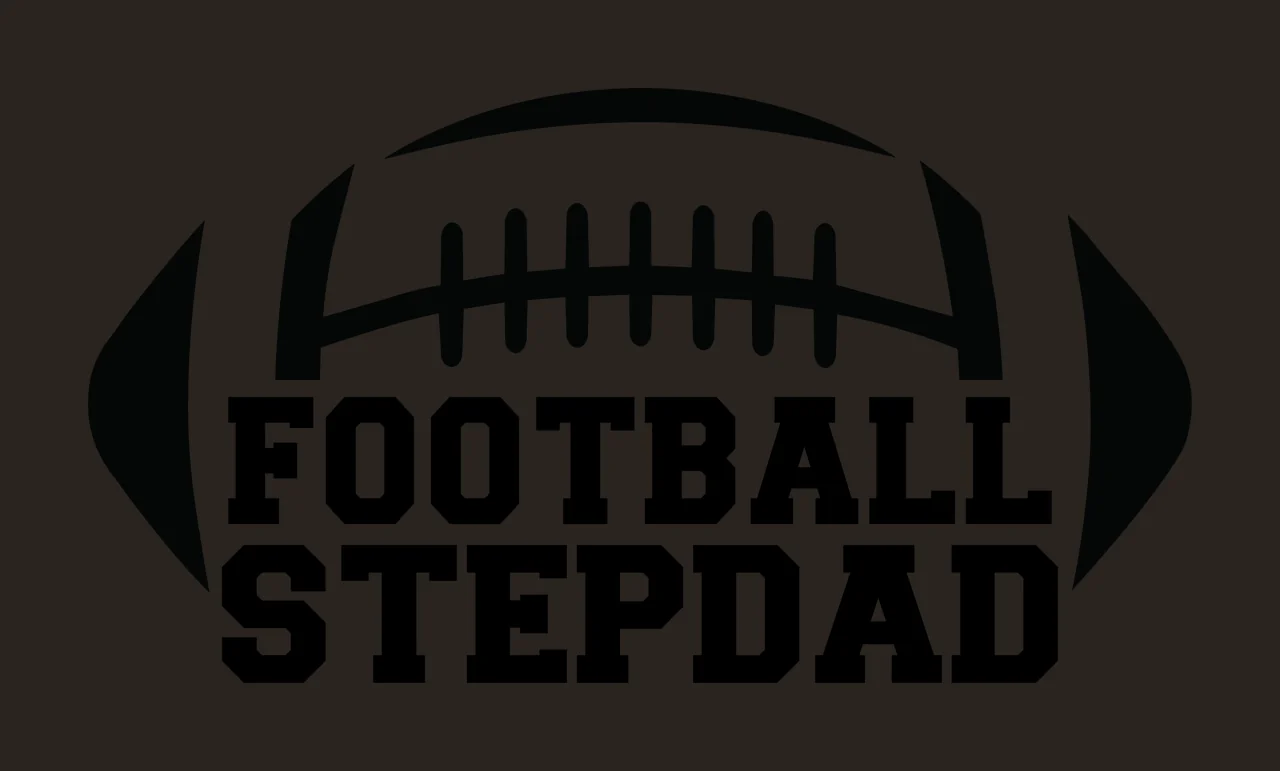 Football Stepdad Text With Ball Silhouette black white plain contrast preview thumbnail