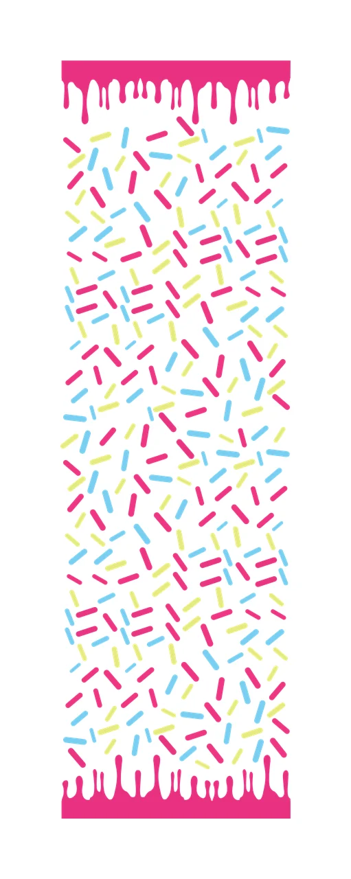 Dripping Black Border With Sprinkles Pattern white texture