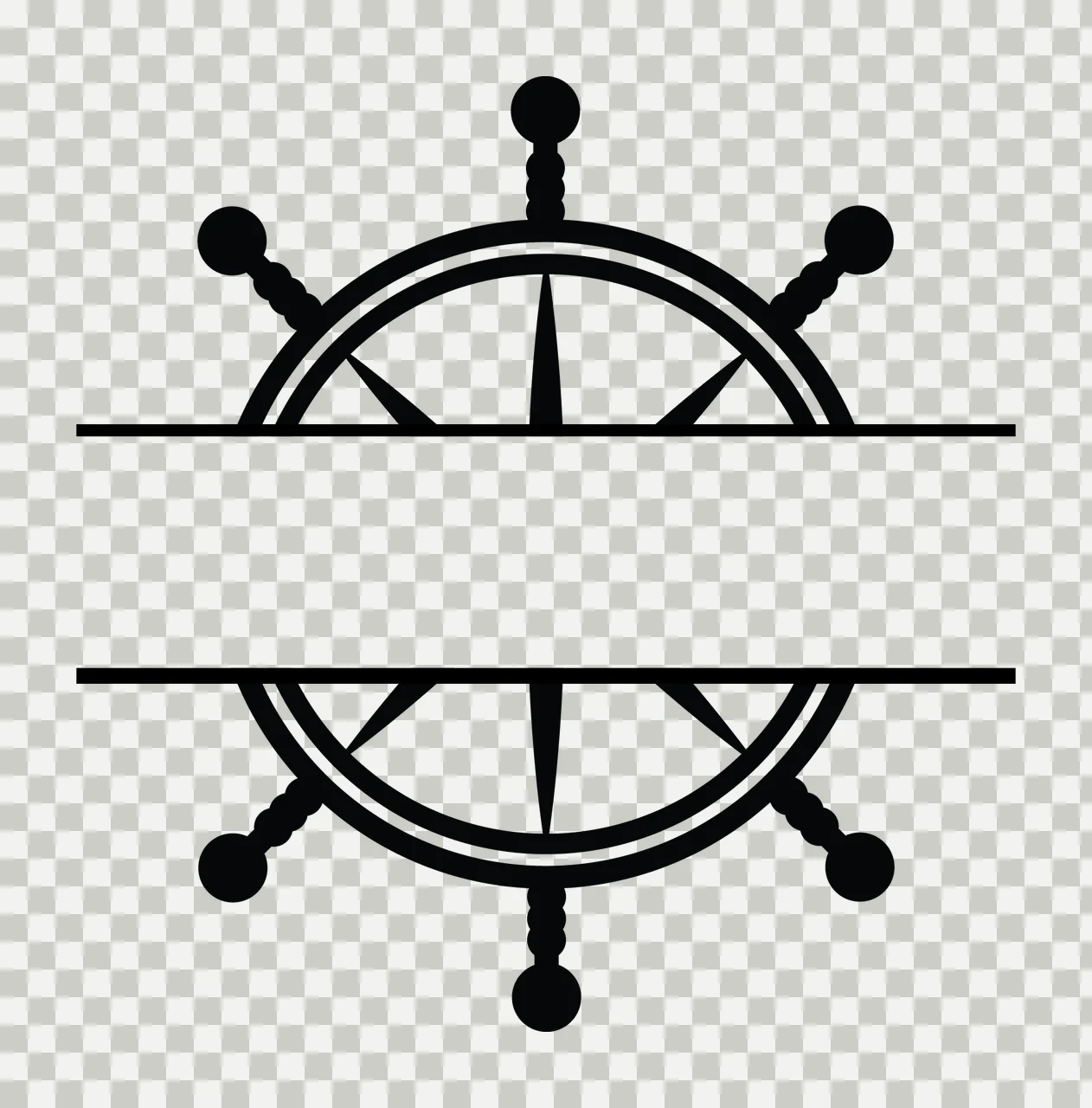 Ship Steering Wheel With Circular And White transparency and detail preview thumbnail