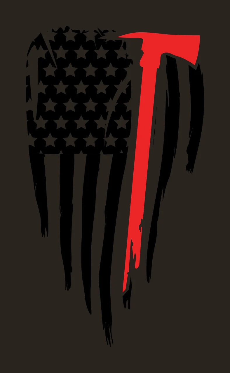 Flag American With Axe Shape stars stripes black white star contrast preview thumbnail