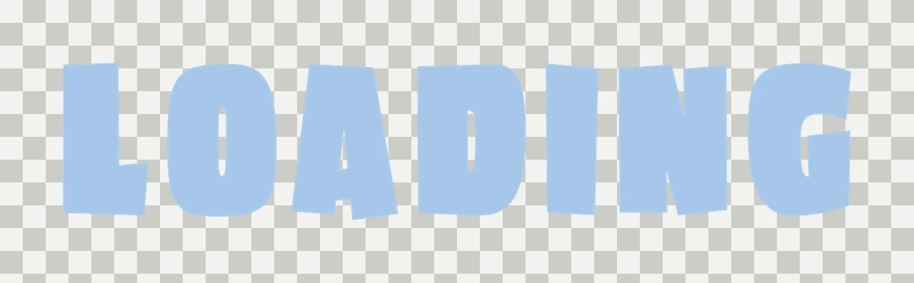 Loading Text Bold Block Letters black white process 1 5 F16 gamer transparency and detail preview thumbnail