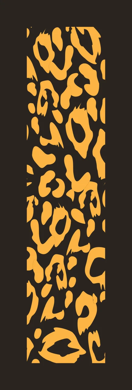 Leopard print pattern Illustration with leopard spots, rosettes and vertical strip in yellow, orange and white contrast preview thumbnail