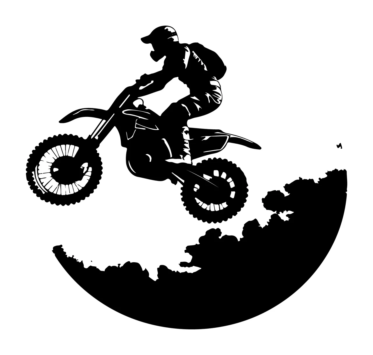 Can Glass Wrap Motocross Motorcycle Rider Jumping