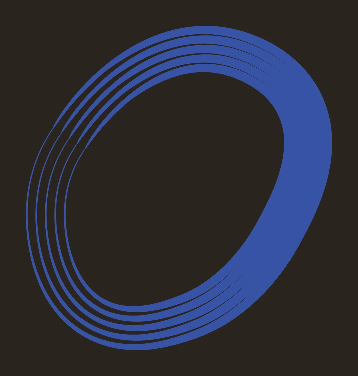 Oval Frame Made Of Curved Lines Enclosing Curves Abstract Black contrast preview thumbnail