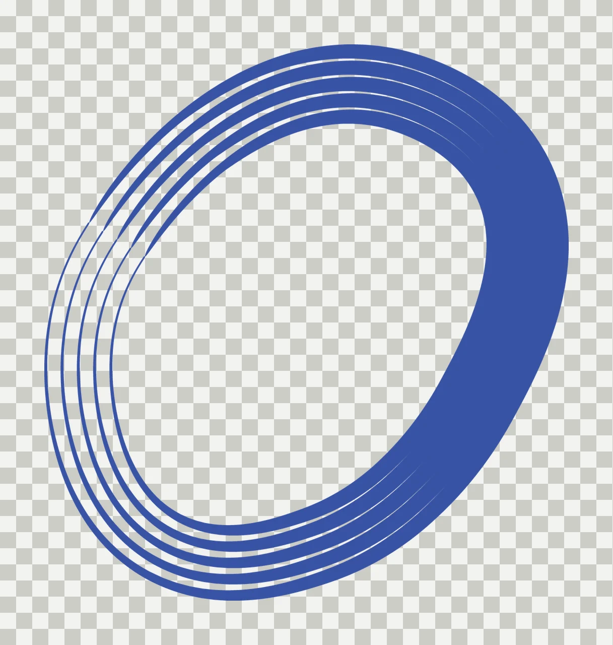 Oval Frame Made Of Curved Lines Enclosing Curves Abstract Black transparency and detail preview thumbnail
