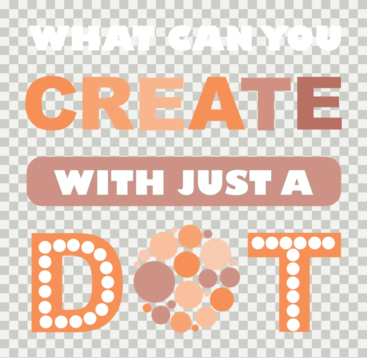 Dot Typographic Art typography spelling words circles horizontal line transparency and detail preview thumbnail