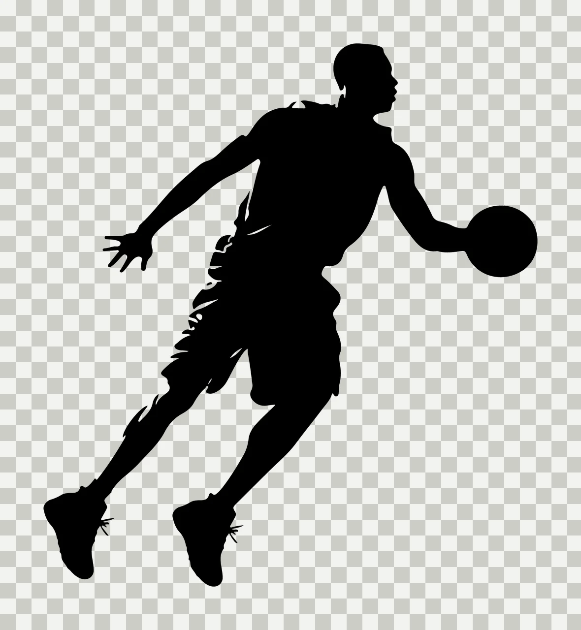 Can Glass Wrap Basketball Player Dribbling With Sports transparency and detail preview thumbnail