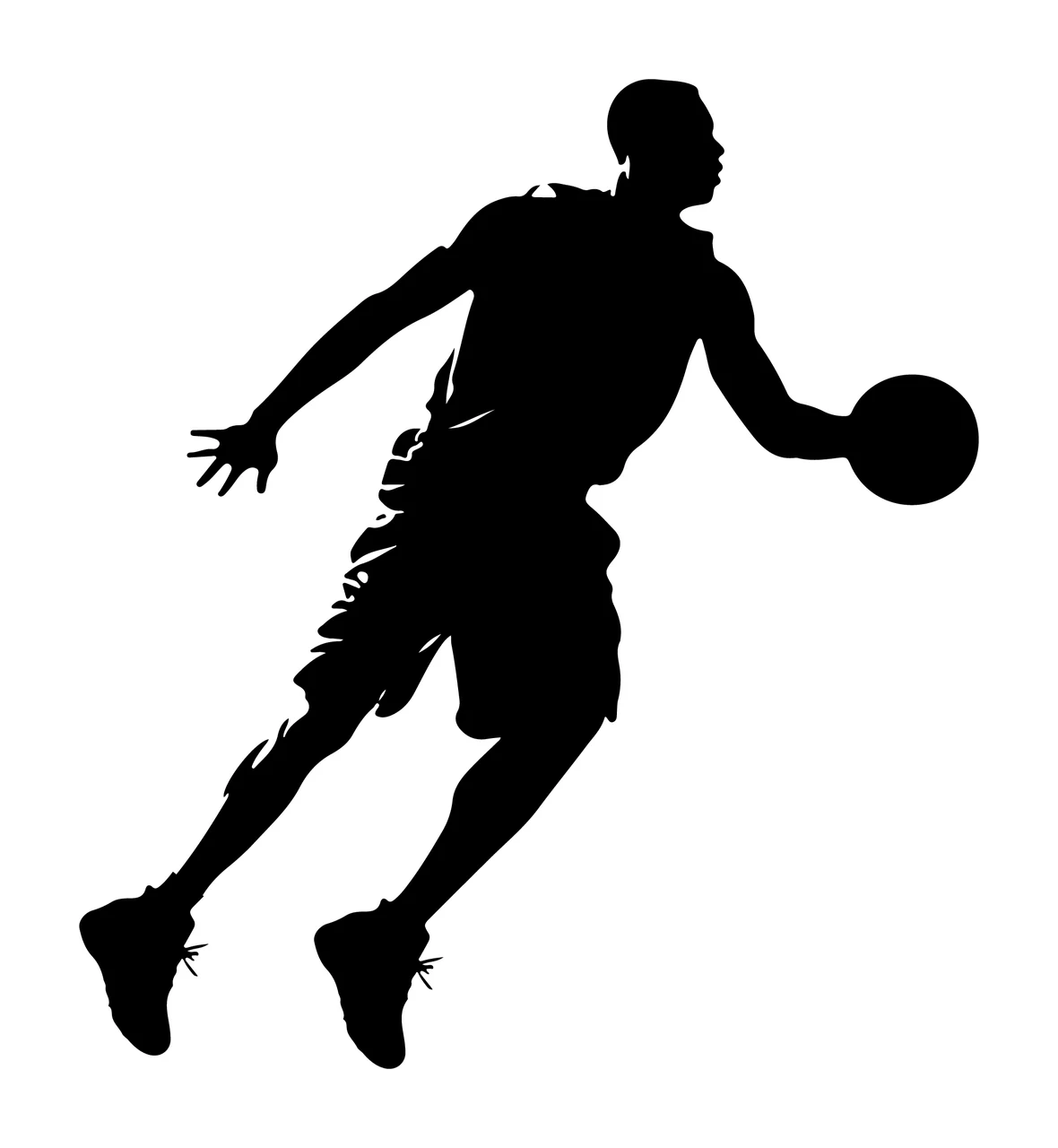 Can Glass Wrap Basketball Player Dribbling With Sports