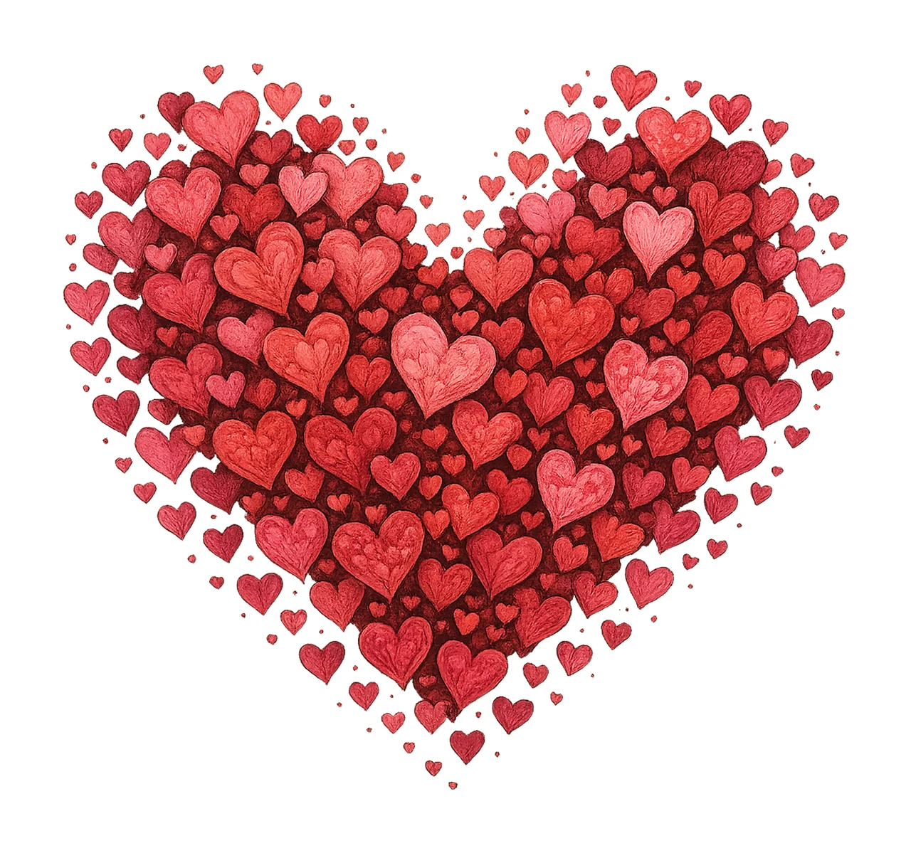 Valentines Day Heart Brushstroke Valentine Sublimation