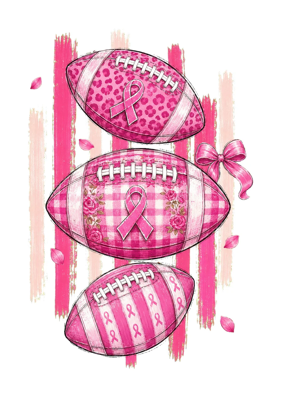 Breast Cancer Football Pink Out Pink Floral Variation A