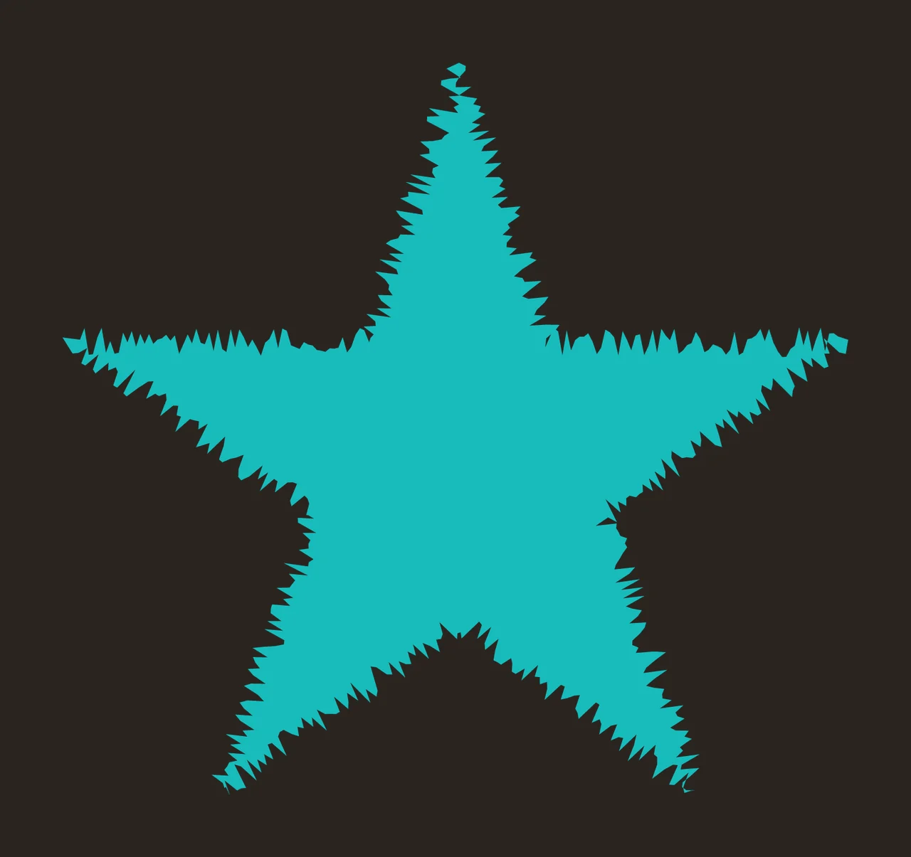 Star With Jagged Rough Edges black white shape geometry monochrome contrast preview thumbnail