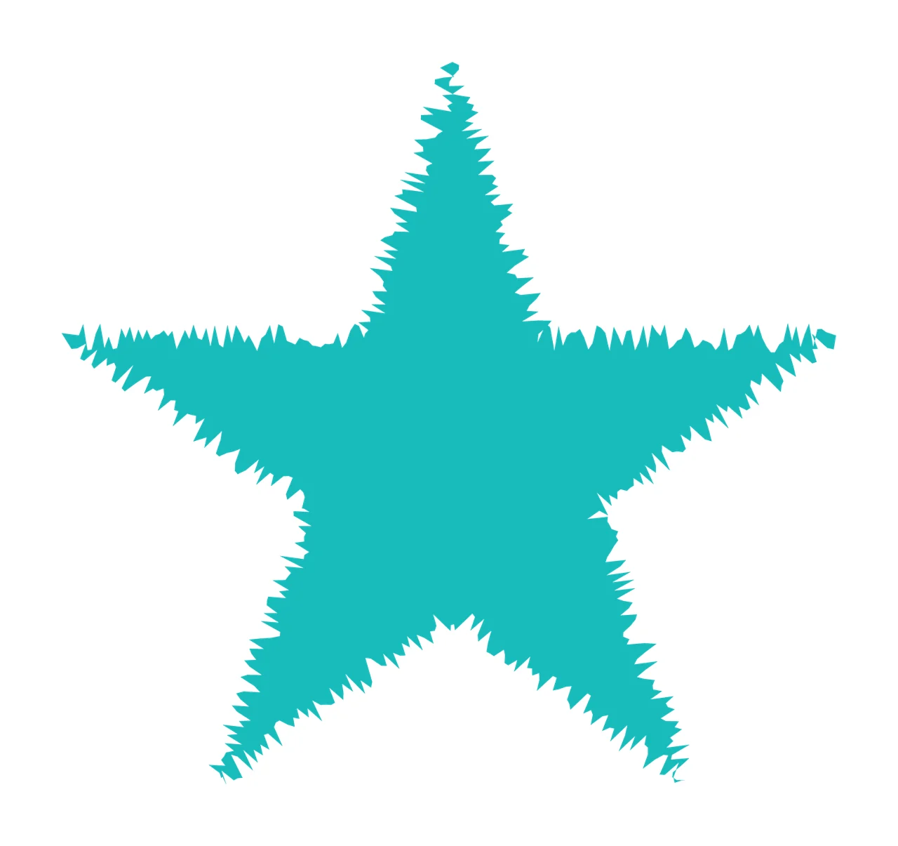 Star With Jagged Rough Edges black white shape geometry monochrome