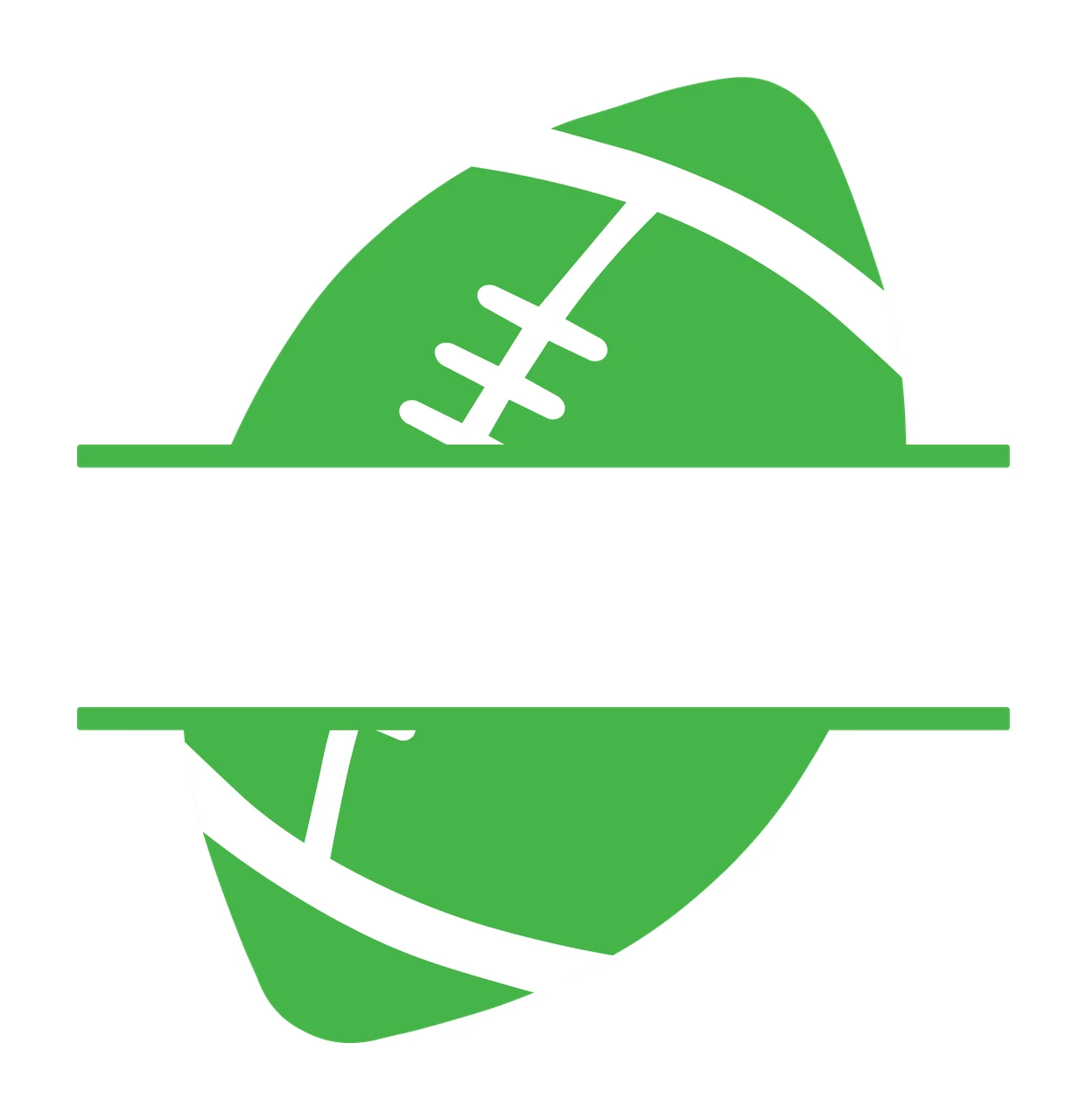 Black Oval Form Bisected By A Central White horizontal bar