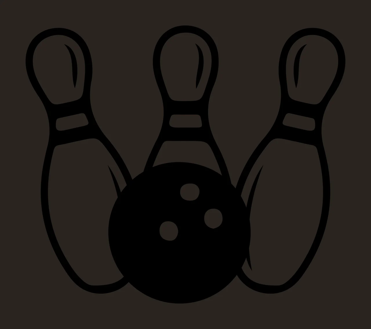 Bowling Pins And Ball Stationary With Game contrast preview thumbnail