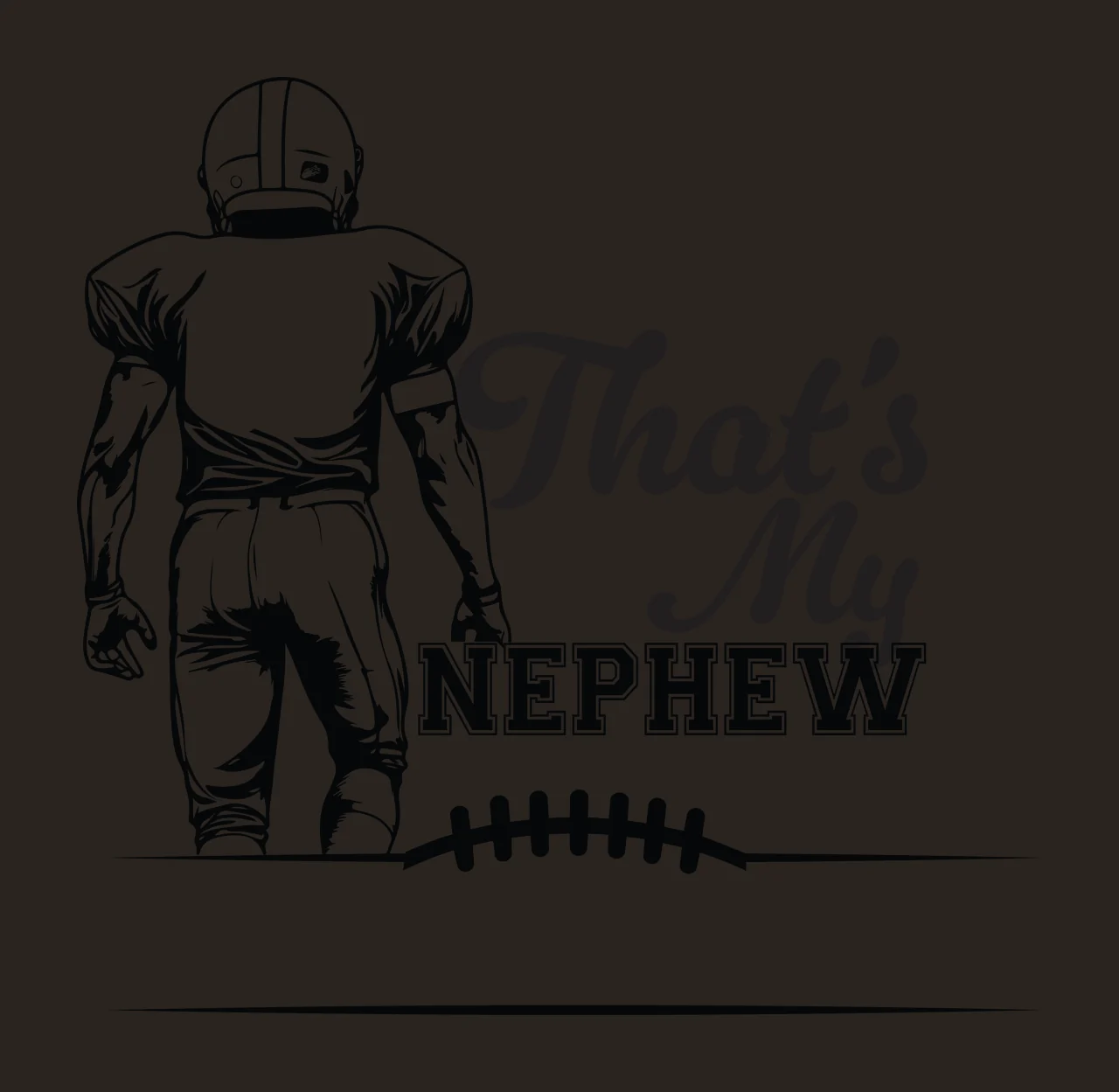 Football Player Illustration standing helmet line art black contrast preview thumbnail